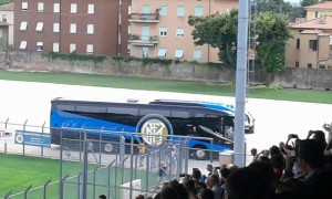 nella foto: l'arrivo dell'Inter