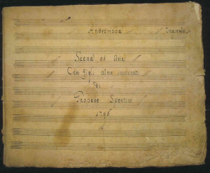 Il manoscritto autografo di Gaspare Spontini con la partitura di “Care alme figli innocenti”