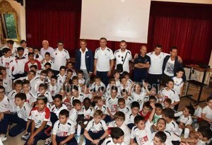 Roberto Mancini con i "suoi" giovani campioni