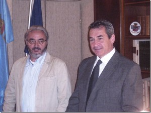 Nella foto da sinistra: l'assessore Gianfranco Amburgo e il sindaco di Castelbellino Andrea Cesaroni