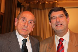 Sandro Scoccianti con il prof. Gilberto Piccinini, presidente della Deputazione di Storia Patria per le Marche 
