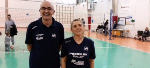 Luciano Sabbatini e Elisabetta Bonci (coach e vice coach Pieralisi volley)