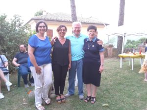 Le autrici del libro "Un vaso di profumo", Cristiana Filipponi, Cristina Corsini e suor Anna Maria Vissani, con Vito D'Ambrosio