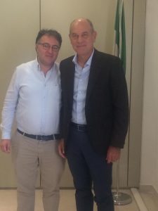 Il presidente Erap, Massimiliano Bianchini, e il sindaco Massimo Bacci