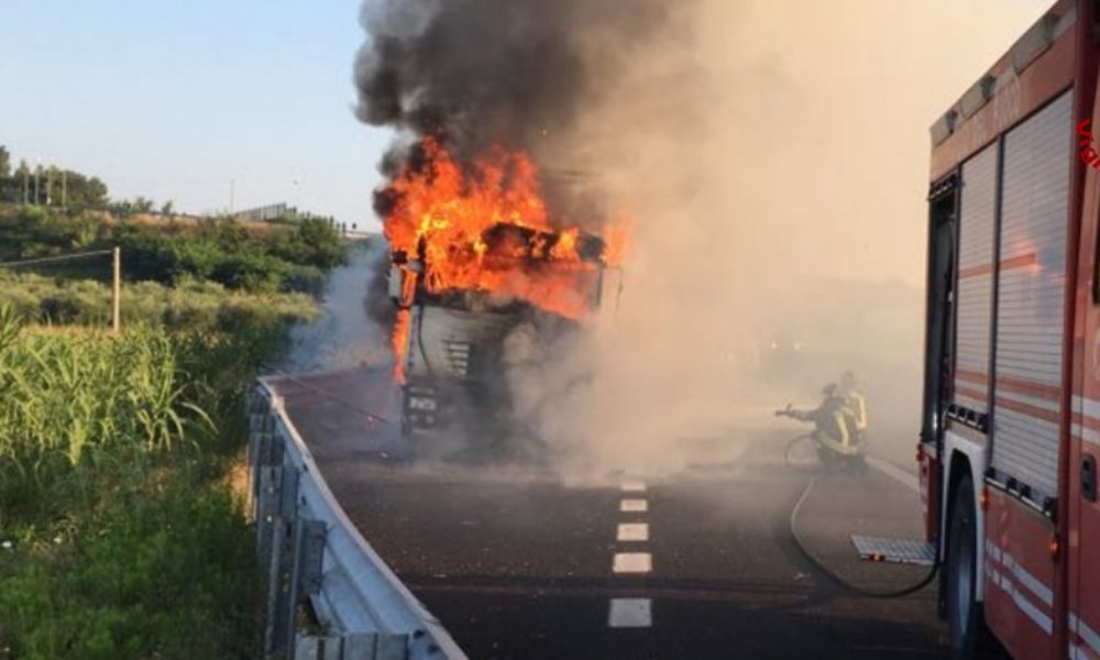 Incendio camion