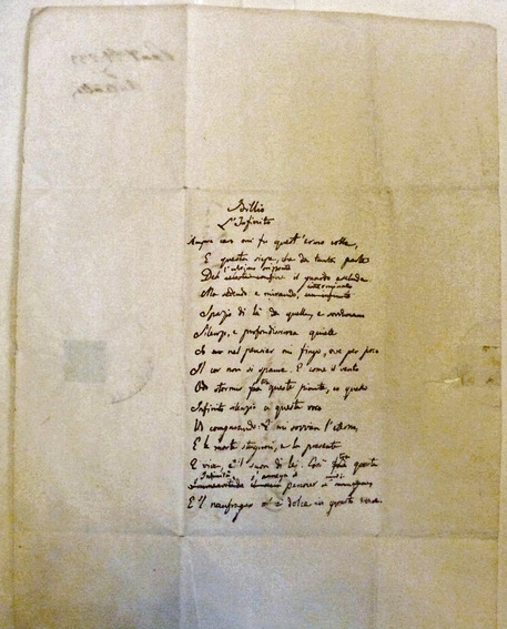 Terzo manoscritto dell'Infinito di Giacomo Leopardi