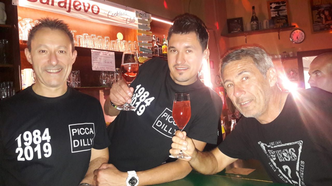 Giordano Canonico, Stefan Bilian e Gustavo Garcia festa 35 anni al Piccadilly
