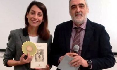 La giornalista Giorgia Cardinaletti alla consegna dei diplomi al Liceo Stelluti