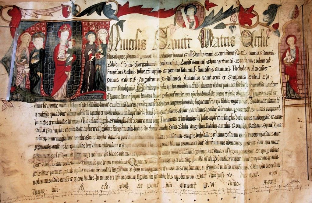 pergamena san francesco fabriano - avignone 1348