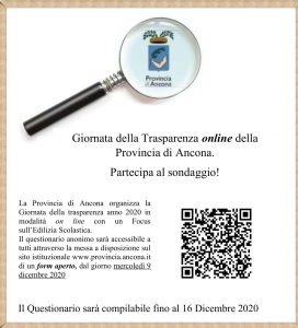 Locandina Giornata della Trasparenza 2020 Provincia di Ancona