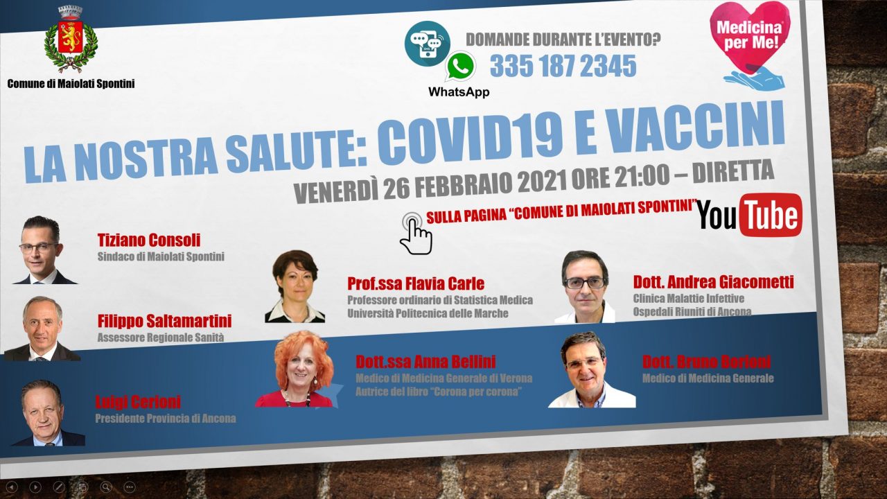 locandina videoconferenza Covid vaccini Maiolati