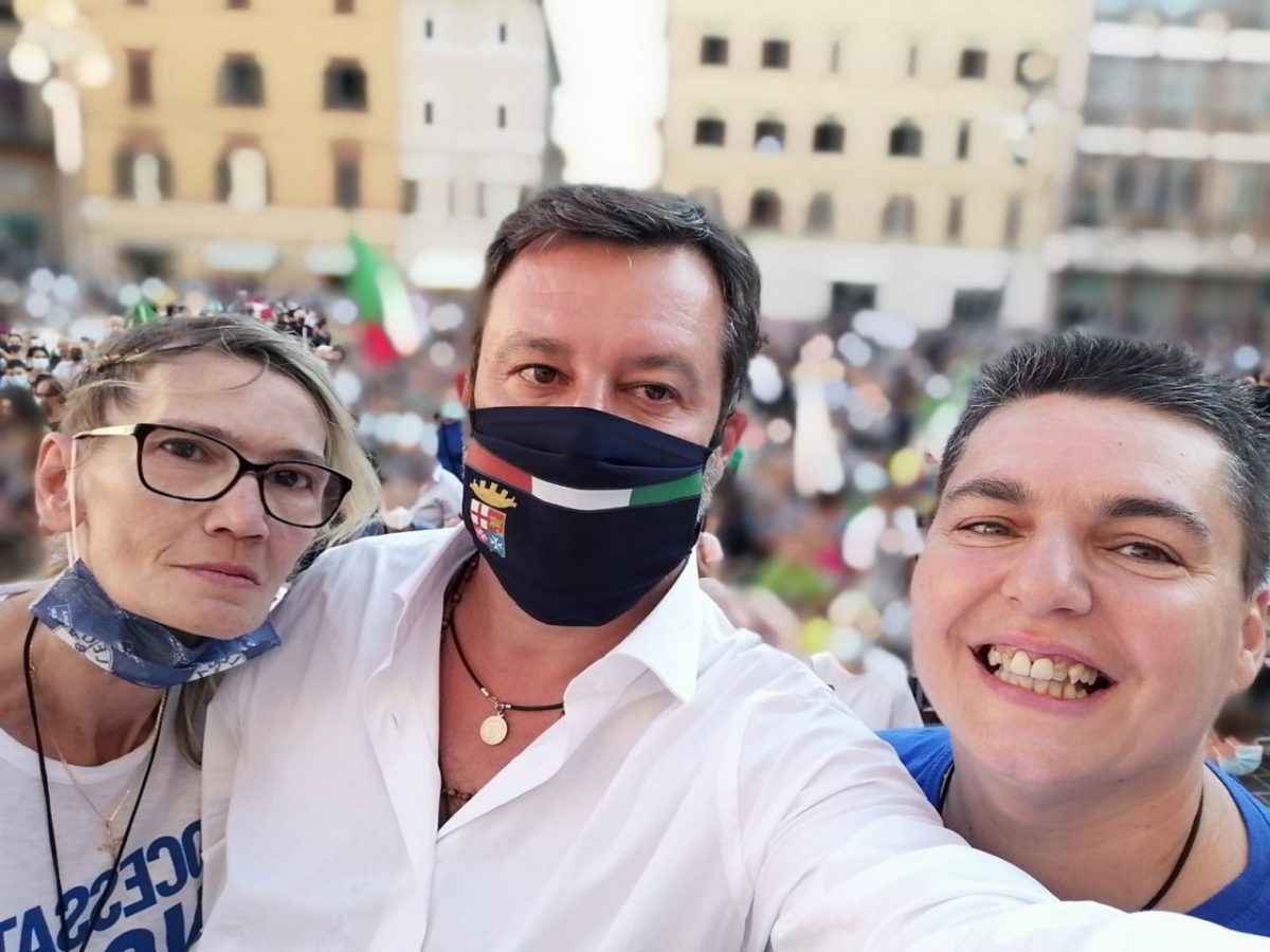 Angela Console Romina Trombetta e Matteo Salvini lega jesi