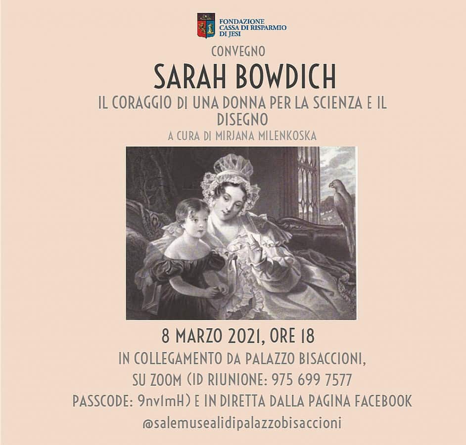 locandina evento Sarah Bowdich 8 marzo