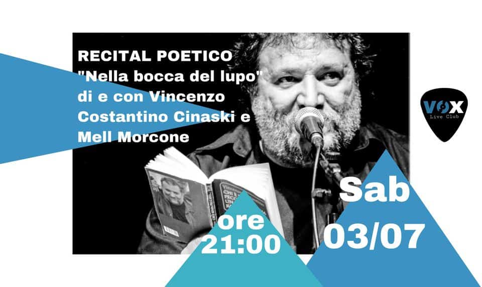 Vox Live club, recital poetico "Nella bocca del lupo"