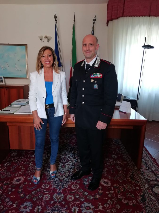 Stefania Signorini e il comandante Carabinieri Esposito