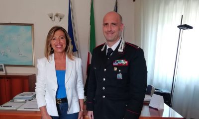 Stefania Signorini e il comandante Carabinieri Esposito