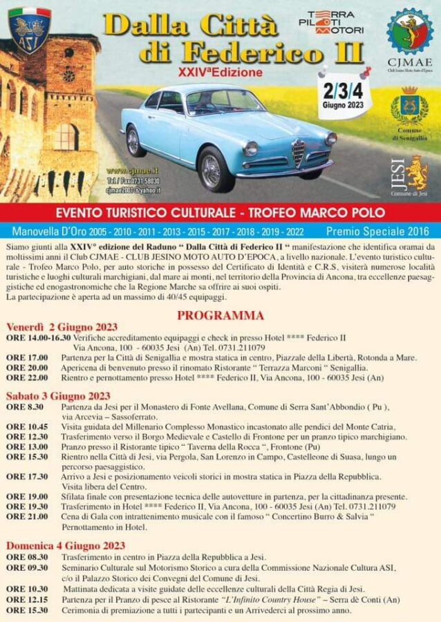 XXIV edizione Dalla Città di Federico II, auto storiche in Vallesina