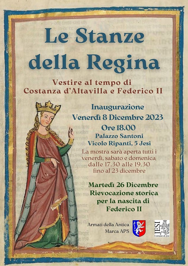 Jesi / A Palazzo Santoni un tuffo nel passato, abiti e costumi al tempo di Federico II