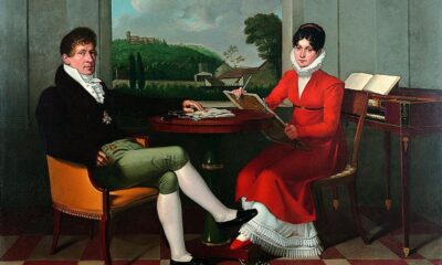 Gaspare Spontini con la moglie Céleste Erard dipinto di Wilhelm Titel, 1813