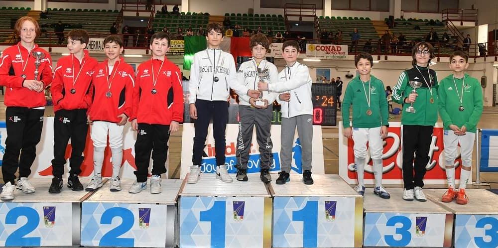 Scherma / Grand Prix “Kinder joy of moving” under 14 di fioretto a squadre ad Ariccia 