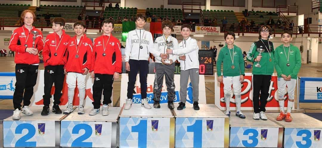 Scherma / Grand Prix “Kinder joy of moving” under 14 di fioretto a squadre ad Ariccia 