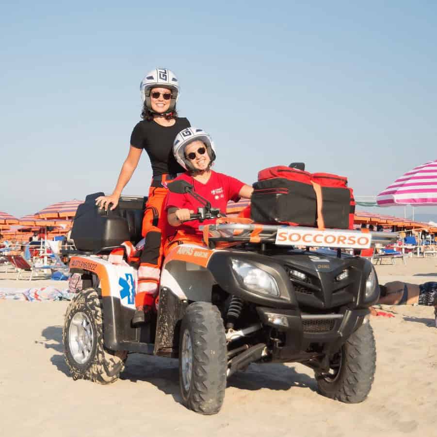 ambulanza spiaggia quad falconara