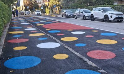 Strada scolastica in via Raffaello Sanzio davanti all’istituto Marconi Pieralisi di Jesi