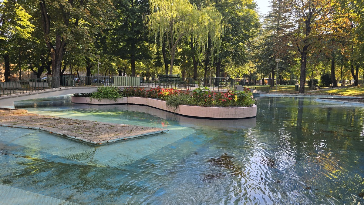 Laghetto con fontana dei Giardini Regina Margherita di Fabriano interessato dal progetto di riqualificazione