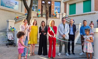 Inaugurazione del nuovo asilo nido La Sirenetta a Falconara con il sindaco Stefania Signorini, amministratori, bambini e famiglie
