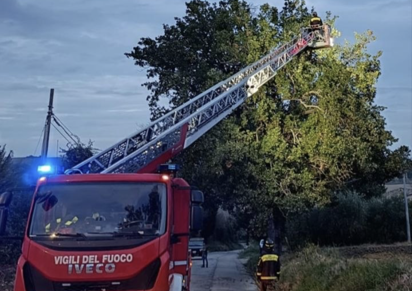 filottrano intervento vigili del fuoco